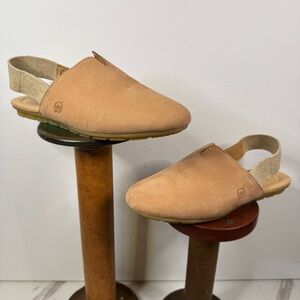BORN Bowe Nubuck Leather Slide On w/ Strap Mule Loafers BLUSH / SIZE 7M
